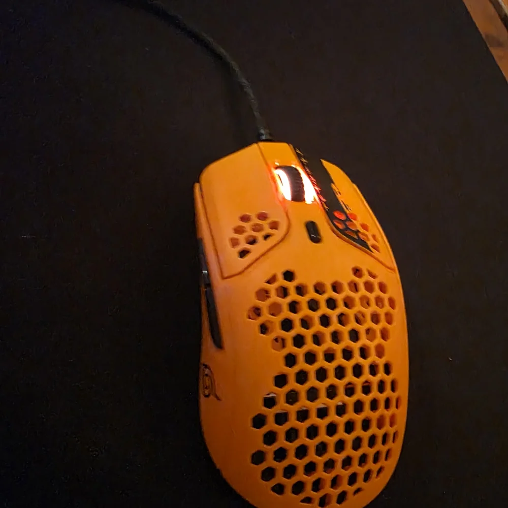 HYPERX NARUTO Orange Honeycomb Wired Gaming Mouse with RGB Accent